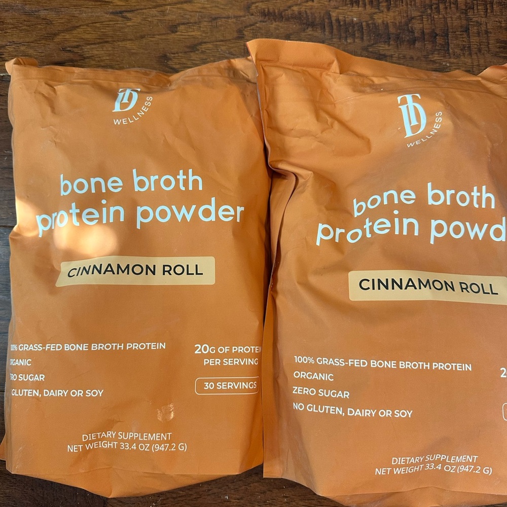 TD Wellness Bone Broth Protein Powder Cinnamon Roll 5/4/27 2 bags